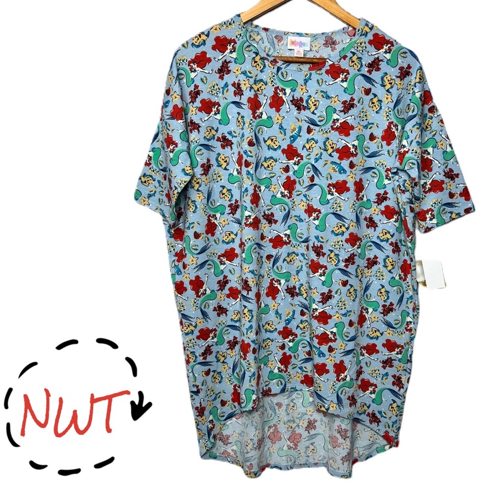 NWT XS DISNEY LITTLE MERMAID & FLOUNDER TUNIC, LuLaRoe Irma